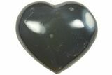 Polished Orca Agate Heart - Madagascar #210205-1